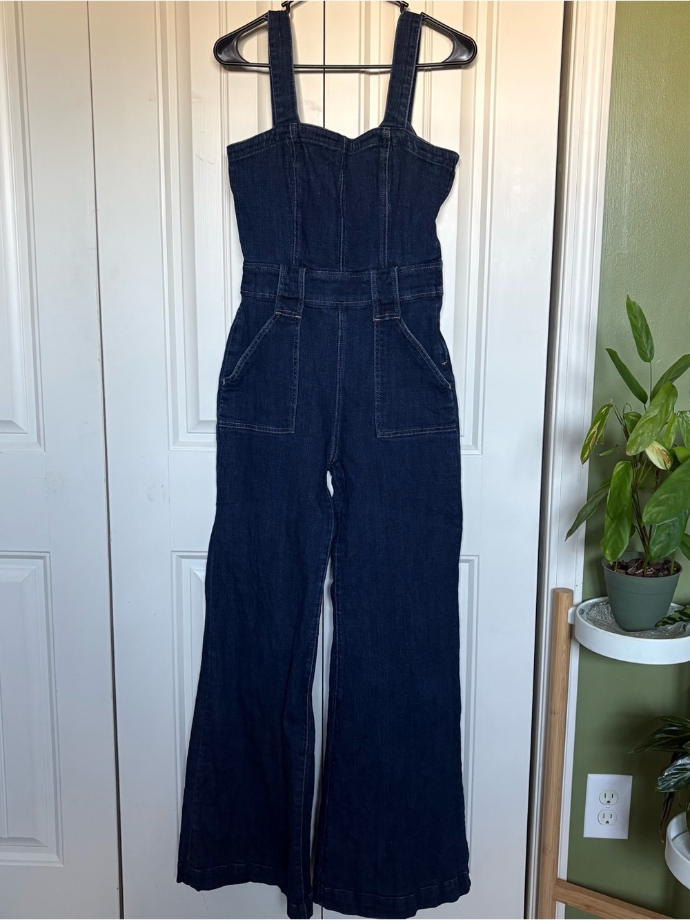 7 for All Mankind Dark Denim Jumpsuit